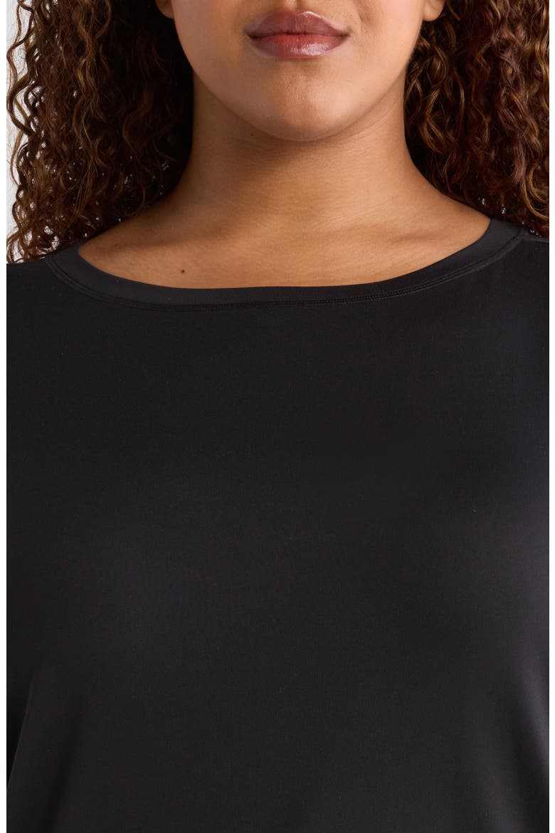 Equilibrium Short Sleeve Cocoon T-Shirt, Alternate, color, BLACK