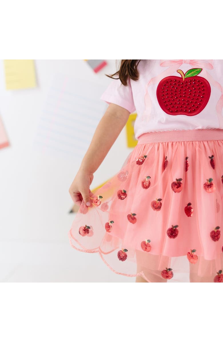 Sweet Wink Apple Sequin Scalloped Tutu Skirt, Alternate, color, Mauve