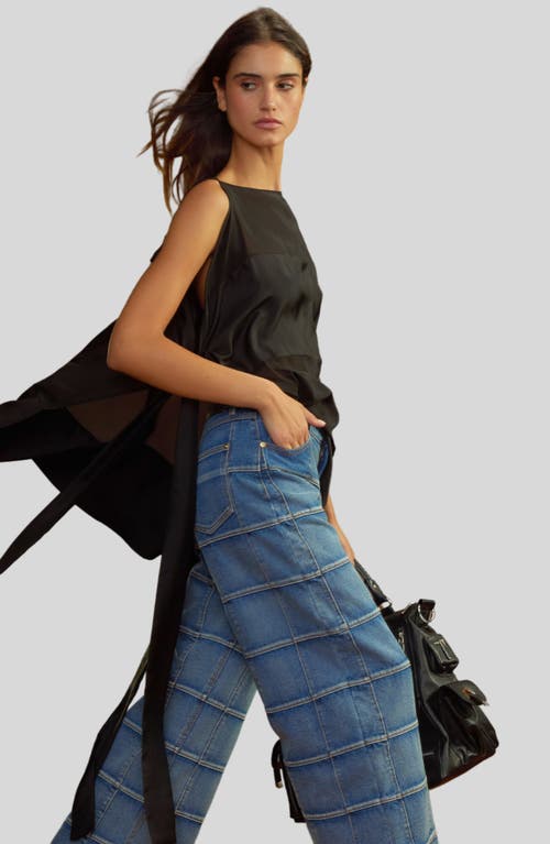 Cynthia Rowley Windswept Silk Blouse In Black