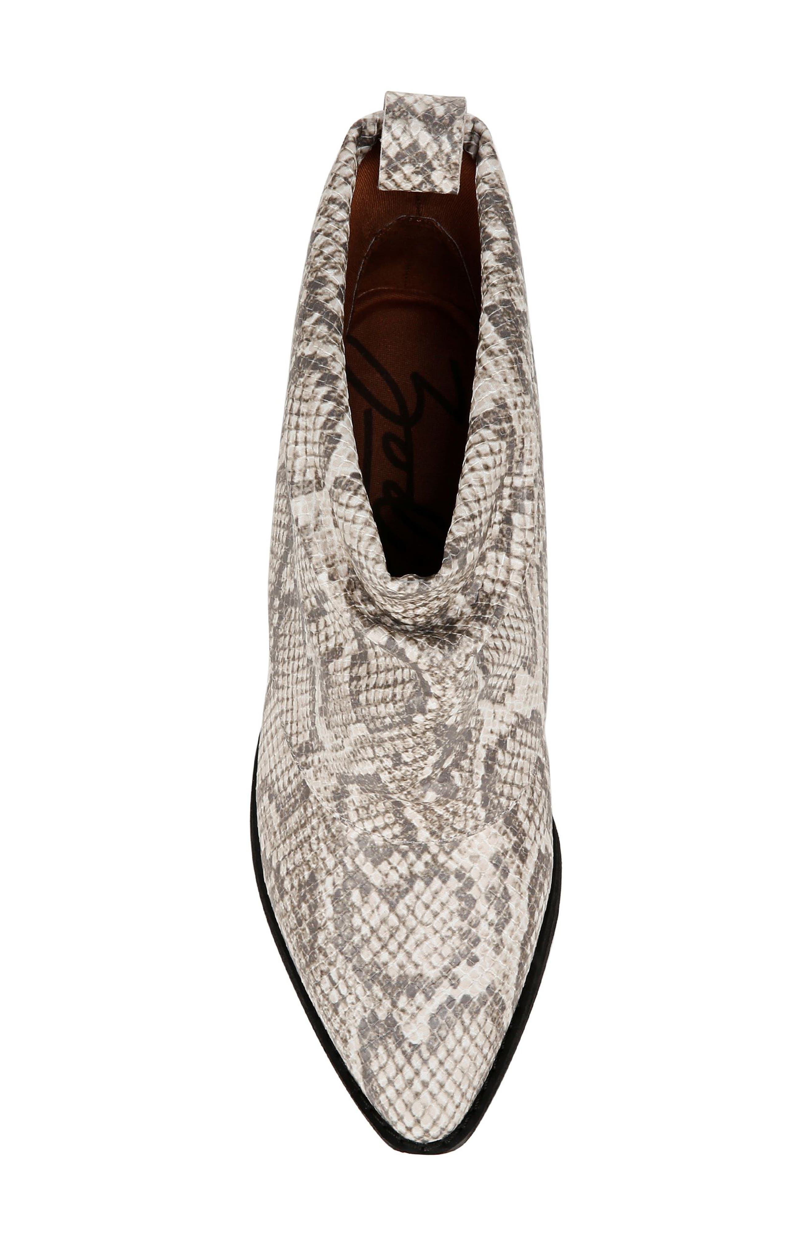 Zodiac Malina Snake Embossed Western Bootie, Alternate, color, Blkwht Snake