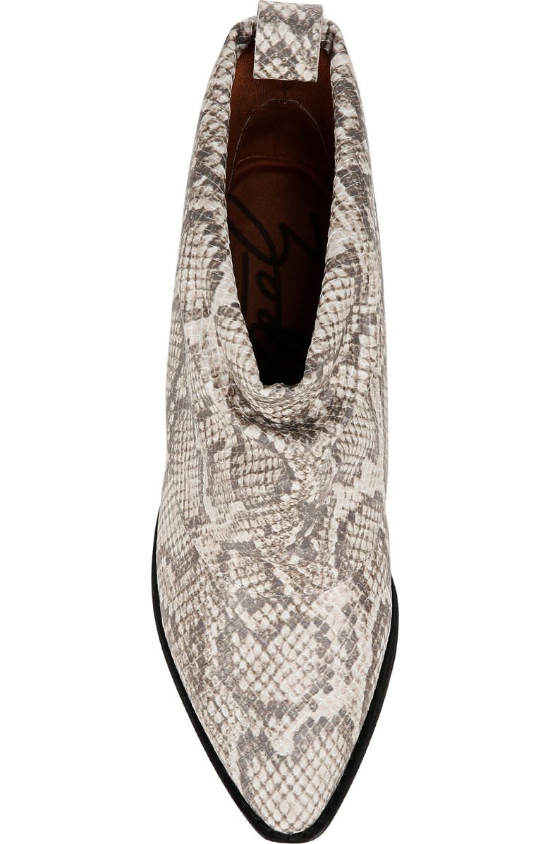 Zodiac Malina Snake Embossed Western Bootie, Alternate, color, Blkwht Snake