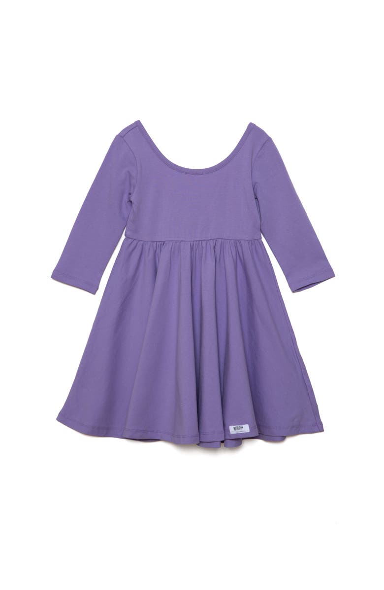 WORTHY THREADS Girls Solid Twirly Dress, Main, color, Purple