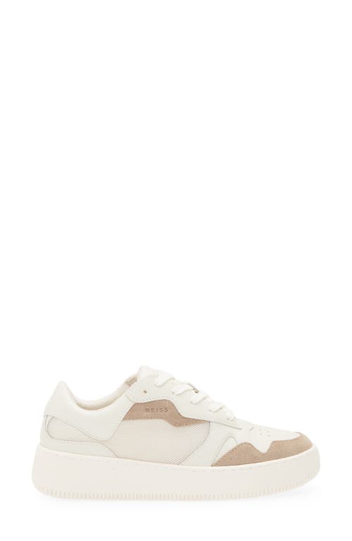 Reiss Ruth Platform Sneaker In Taupe