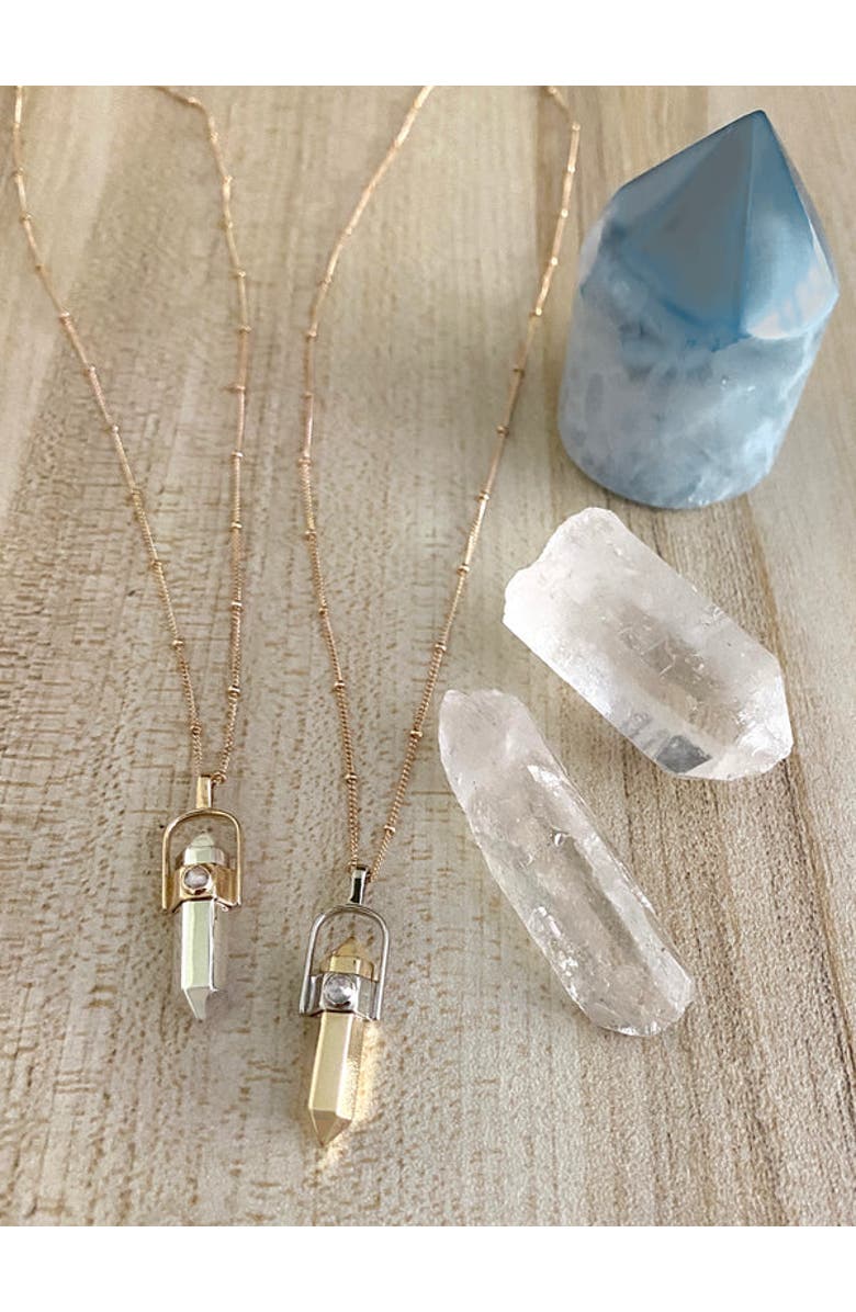 ELLIOT YOUNG CRYSTALIZED HEALING PENDANT, Alternate, color, Gold