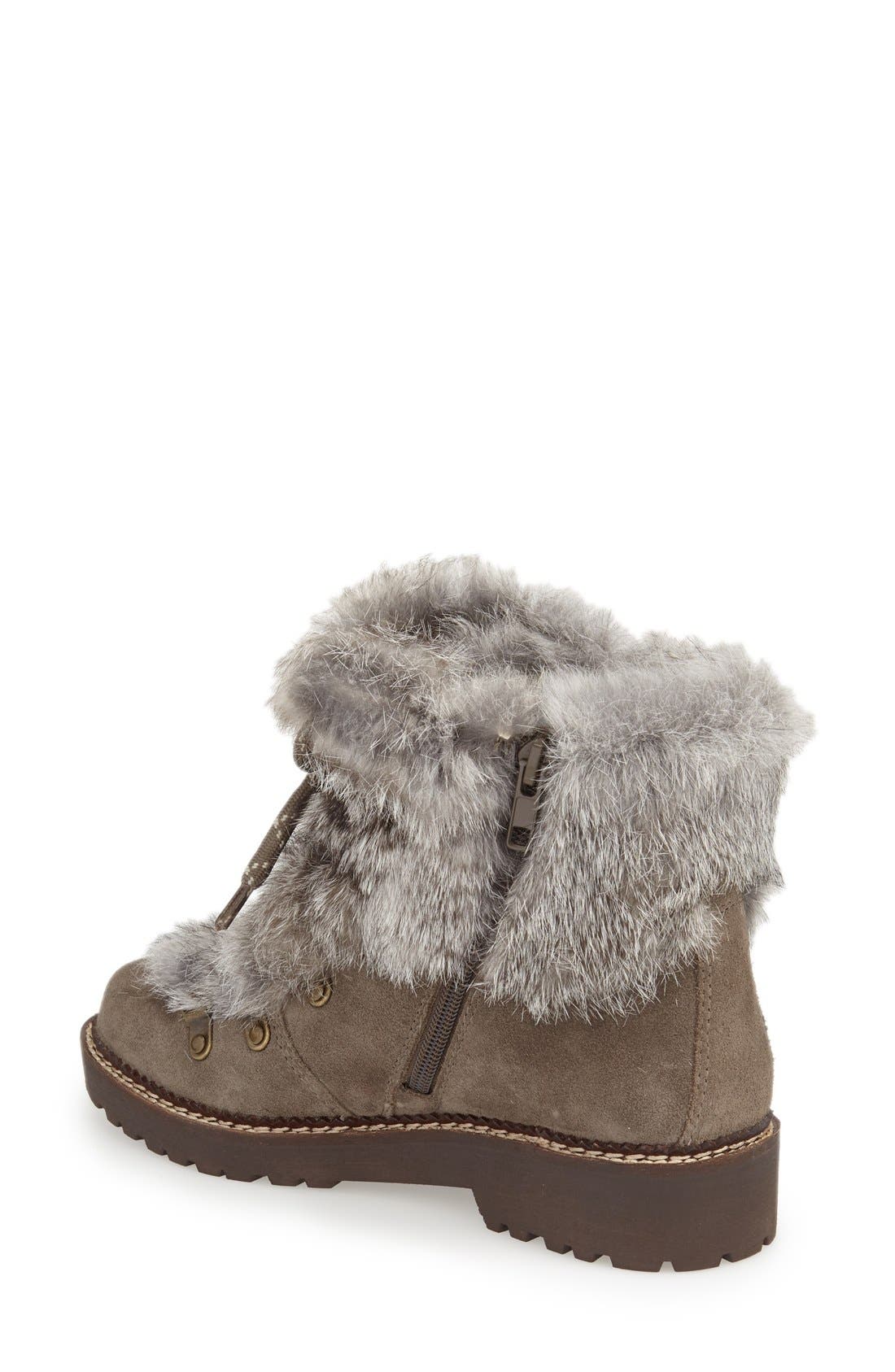 Arturo Chiang 'Philippa' Genuine Rabbit Fur Hiking Boot (Women ...
