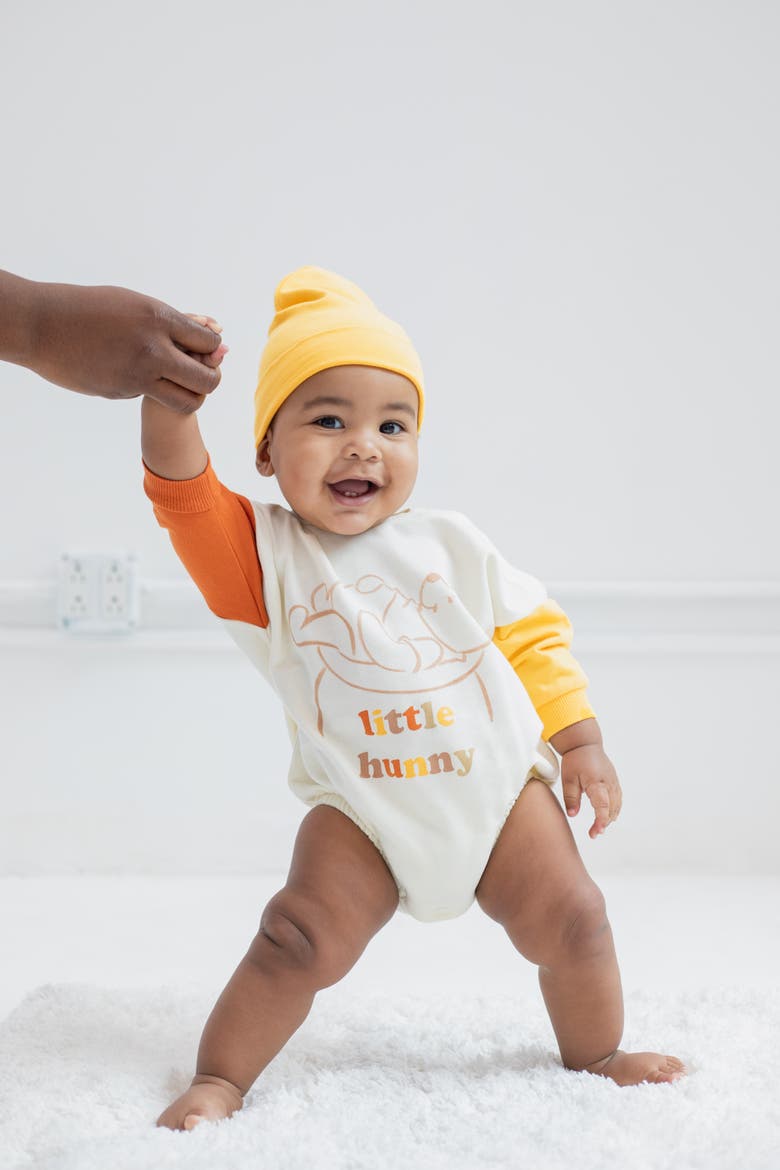 Winnie the Pooh 2-Piece Bodysuit and Hat Set, Alternate, color, Ivory Winnie the Pooh