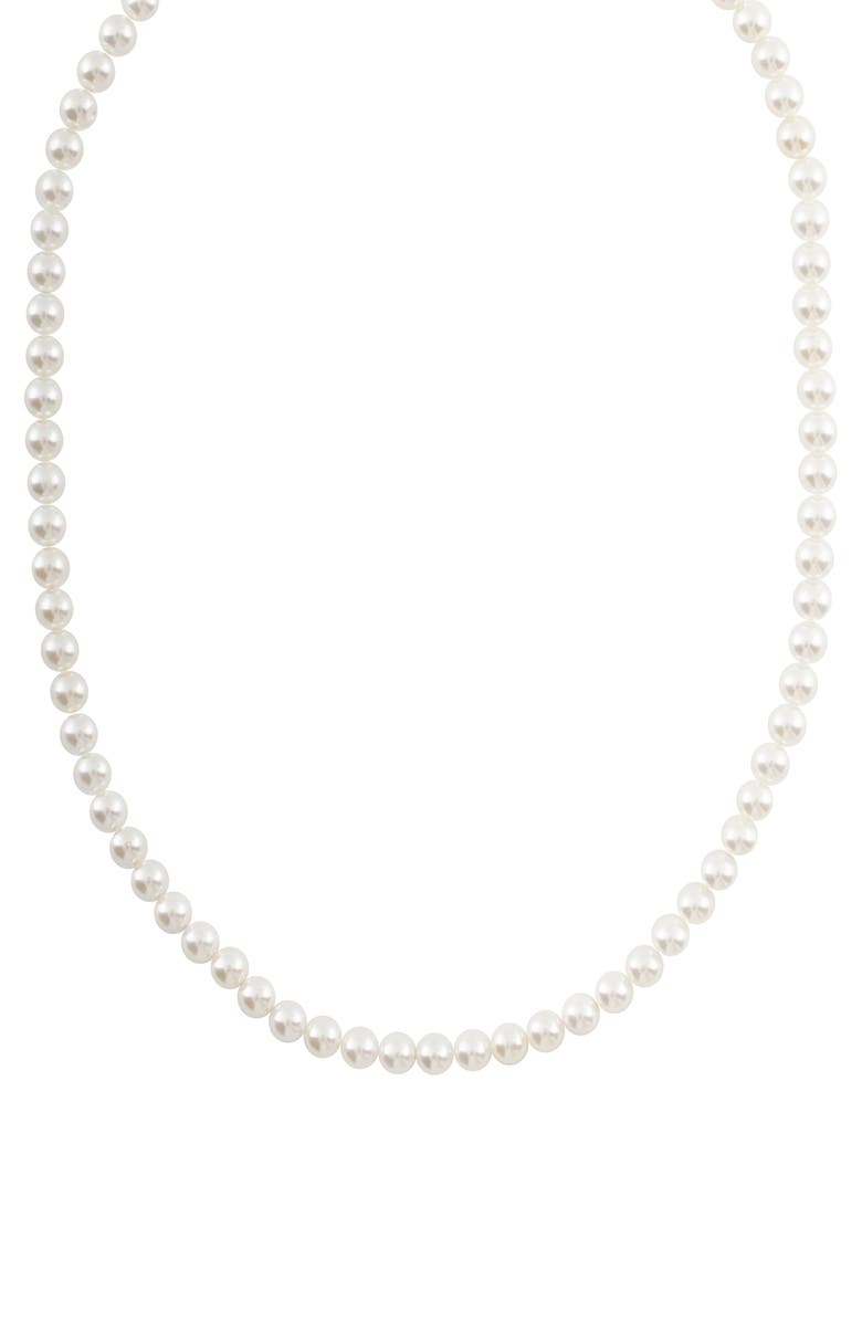 Serge DeNimes Cultured Pearl Necklace, Main, color, Silver