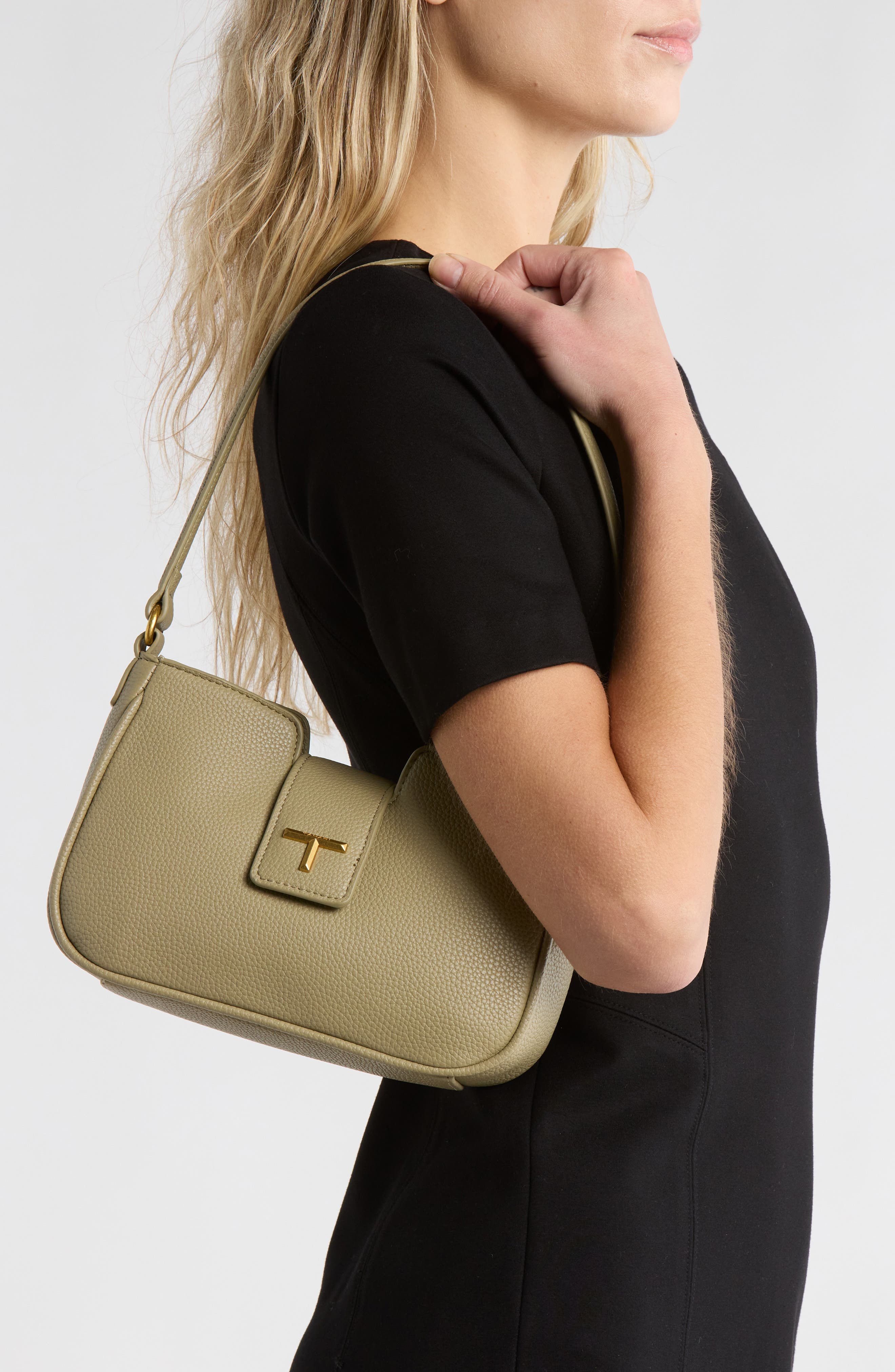 Tahari Mini Shoulder Bag, Alternate, color, Green