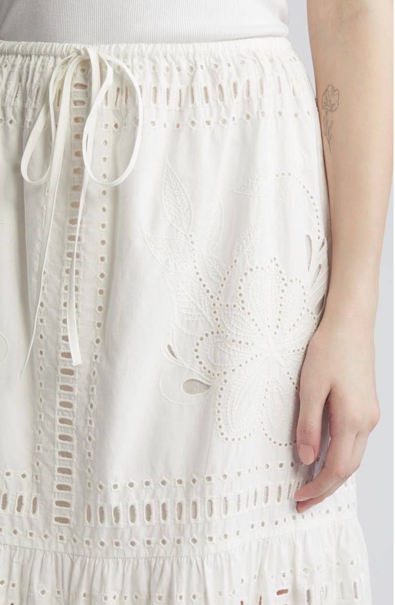 Rails Prina Cotton Eyelet Skirt, Alternate, color, White