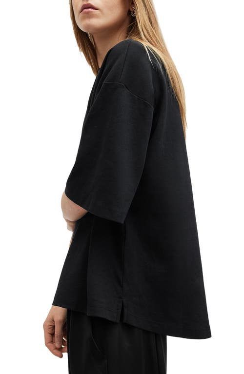 Allsaints Amelie Oversized Boxy T-shirt In Black