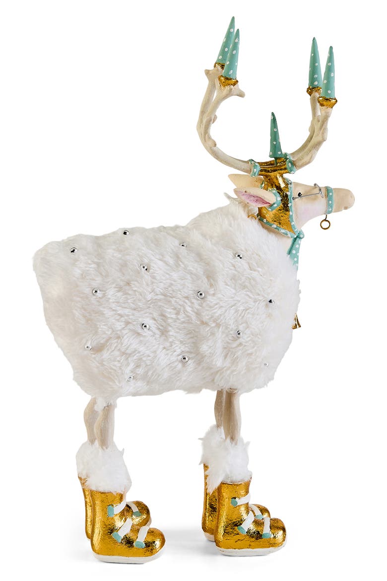 Patience Brewster Moonbeam Blitzen Reindeer Ornament, Alternate, color, WHITE