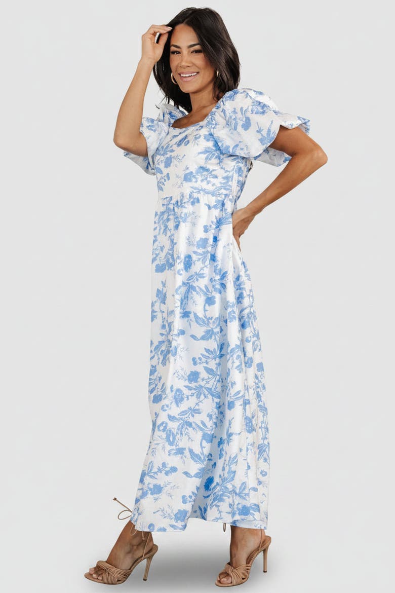Graceland Maxi Dress, Alternate, color, White + Blue Floral