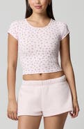 Florence by Mills Ditsy Floral Stretch Cotton Crop Baby T-Shirt