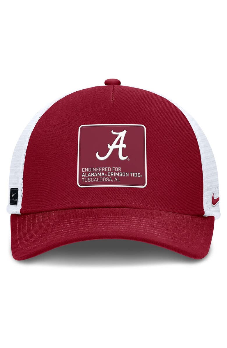 Nike Men's Nike  Crimson/White Alabama Crimson Tide 2025 On-Field Rise Engineered Trucker Adjustable Hat, Alternate, color, 