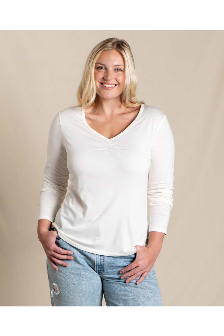 Rose Long Sleeve Tee, Alternate, color, Egret
