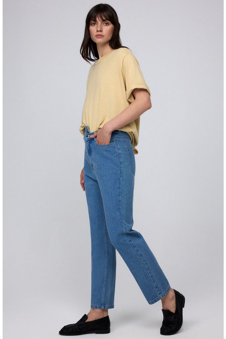Denim Atelier Crossover Jeans, Alternate, color, Light Blue Denim