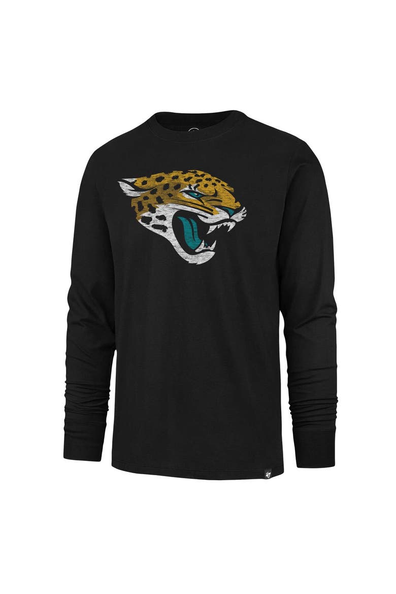 Men's '47 Black Jacksonville Jaguars Premier Franklin Long Sleeve T-Shirt, Alternate, color, Black