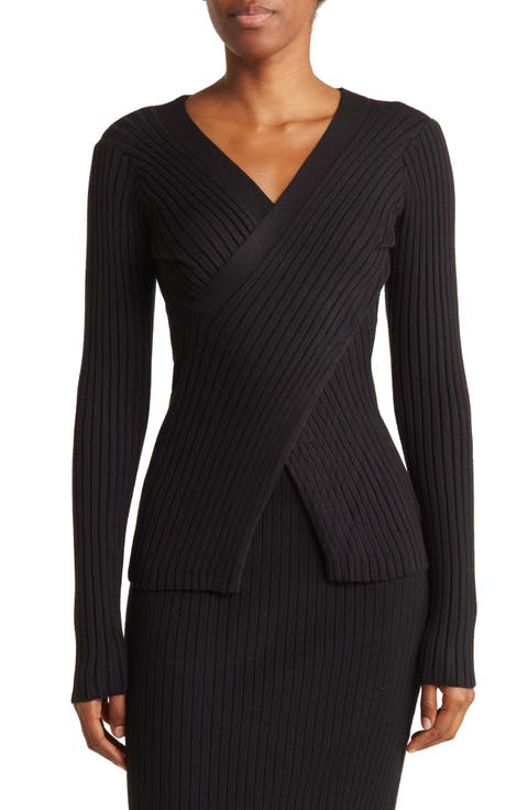 Wrap Ribbed Sweater