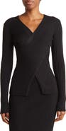 PATRIZIA LUCA Wrap Ribbed Sweater
