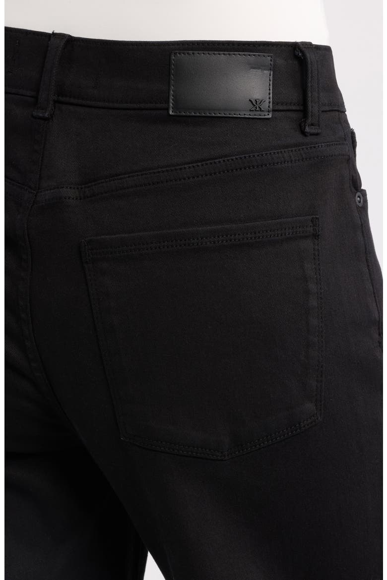 Rafaella Raw Hem Wide Leg Jeans, Alternate, color, BLACK