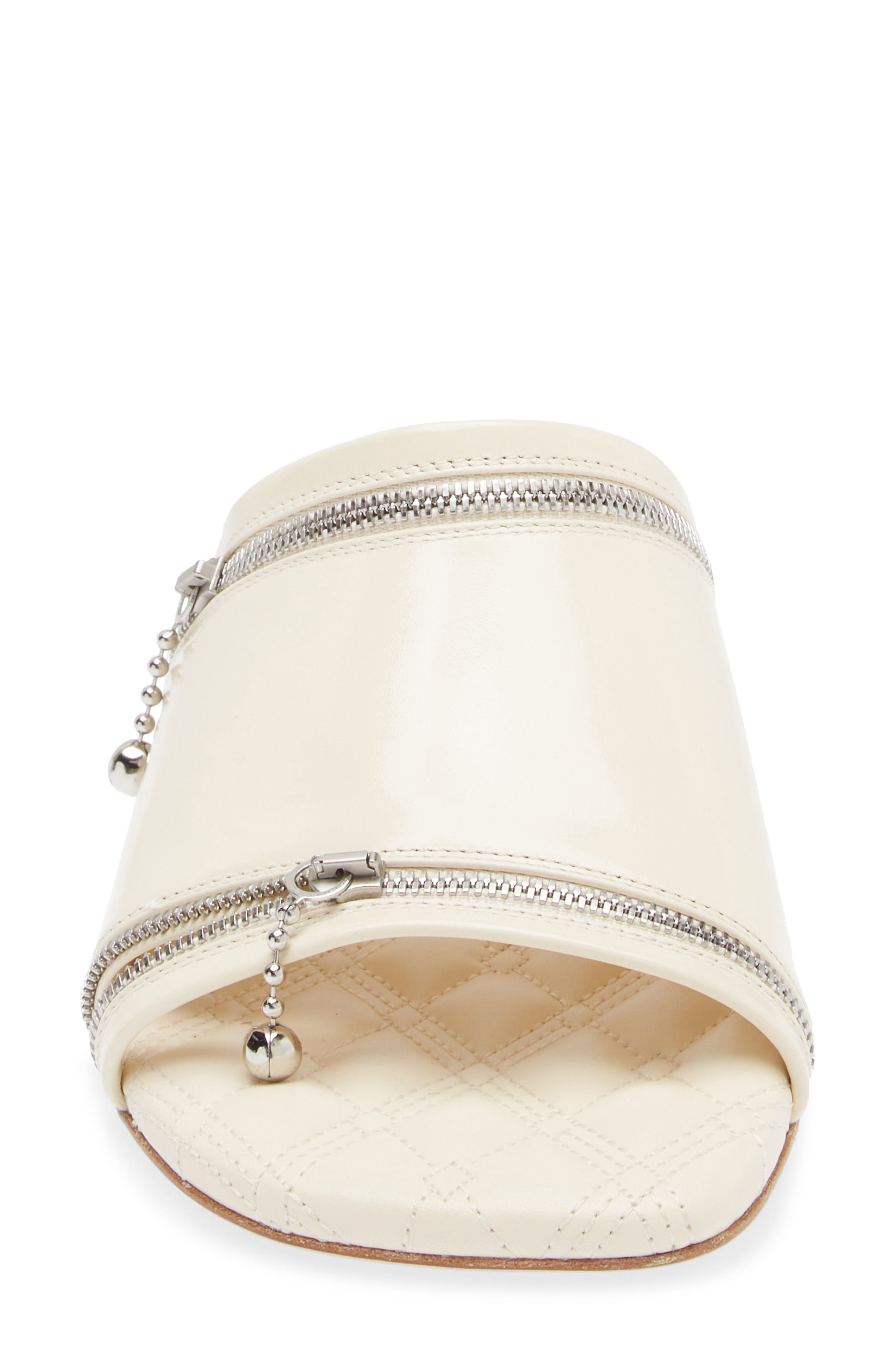 Burberry Zip Detail Slide Sandal, Alternate, color, 