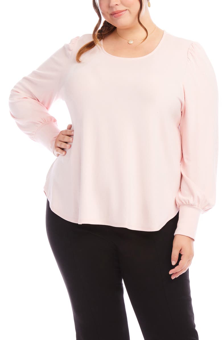 Karen Kane Puff Sleeve Top, Main, color, Pink