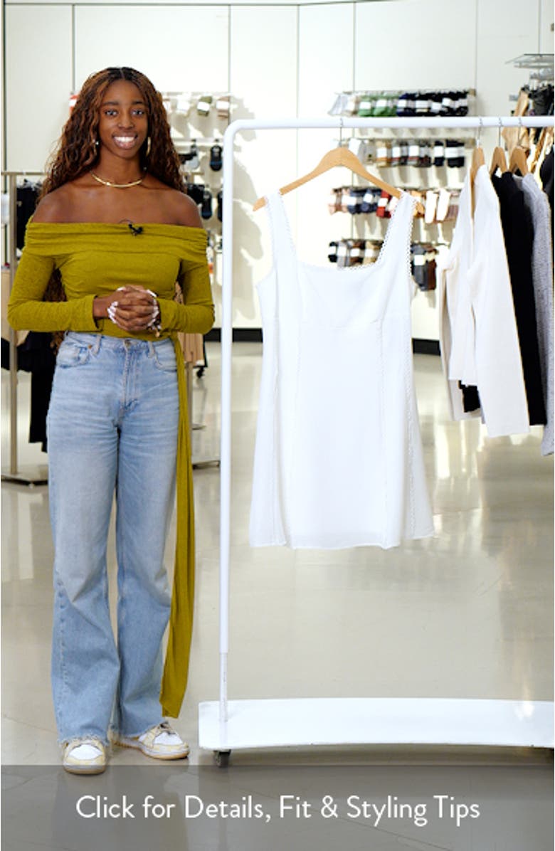 Picot Trim Scuba Knit Minidress, sales video thumbnail