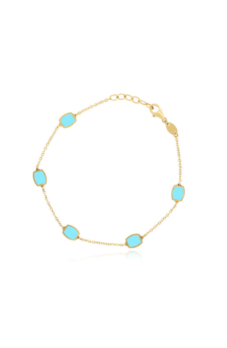 The Lovery Fine Jewelry Turquoise Icon Bracelet, Main, color, Turquoise