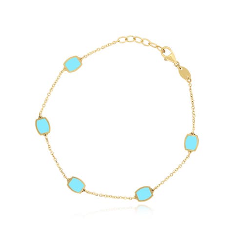 The Lovery Fine Jewelry Turquoise Icon Bracelet In Blue