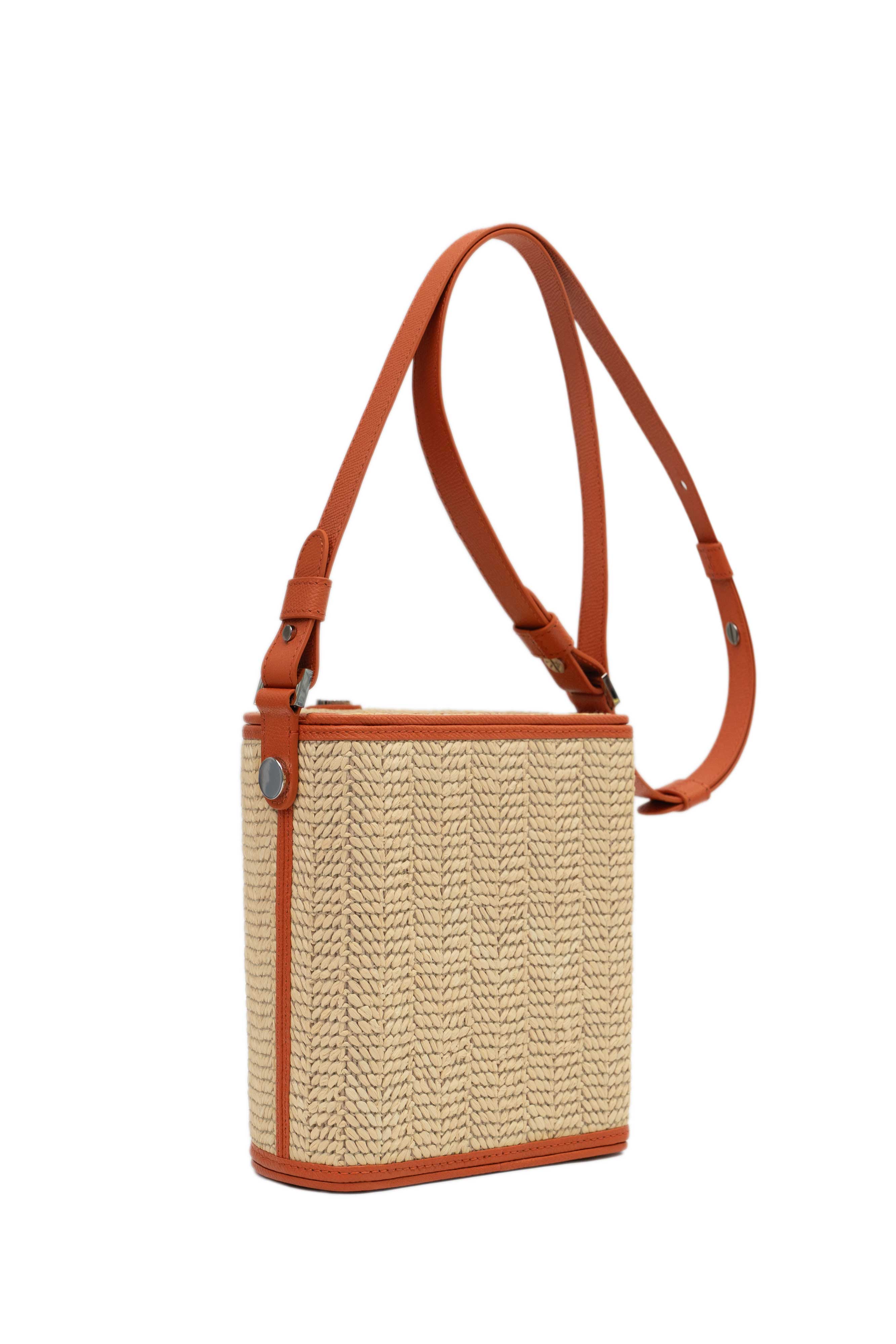 La Parisienne Xbody Raphia, Alternate, color, RAPHIA BEIGE / FLAMME