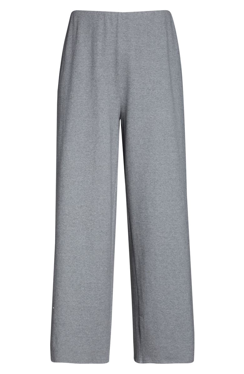 Eileen Fisher Mélange Wide Leg Stretch Organic Cotton Pants, Alternate, color,