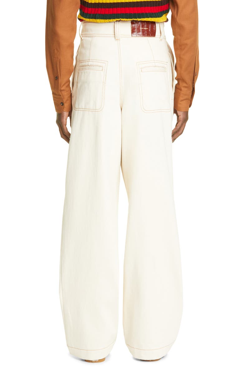 Wales Bonner Kwaku Workwear Wide Leg Jeans, Alternate, color, 