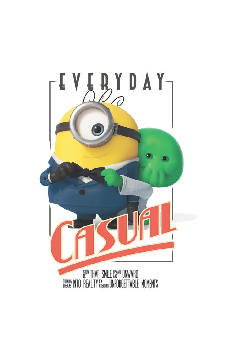 Girls Minions & Monsters Everyday Casual T Shirt, Alternate, color, White