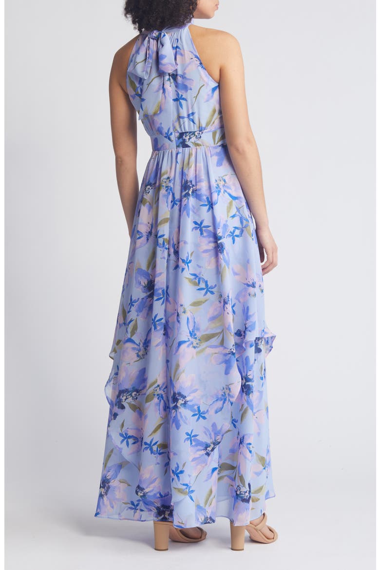 eliza j chiffon halter dress Eliza J Halter Chiffon Gown, 10 / Gold