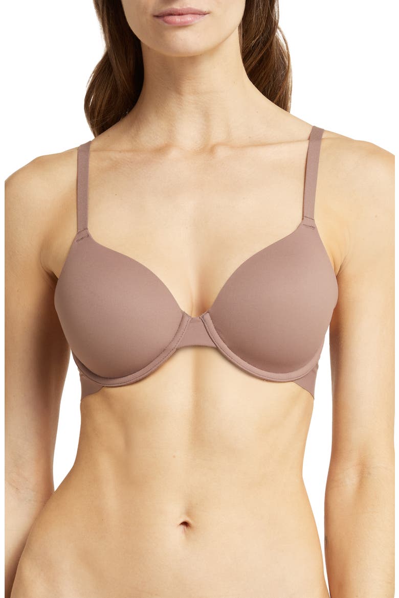 Comfort First Underwire T-Shirt Bra, Main, color, DEEP TAUPE