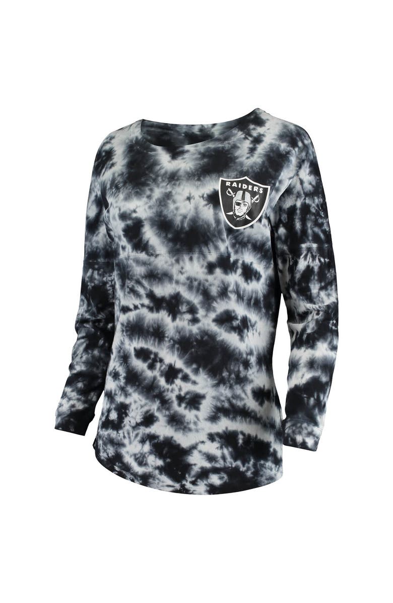 New Era Women's New Era Black Las Vegas Raiders Tie-Dye Long Sleeve T-Shirt, Alternate, color, 