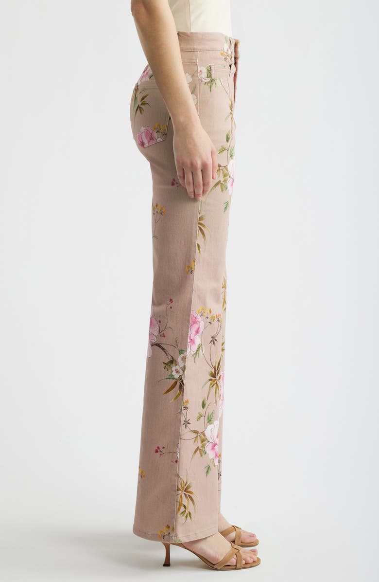 KOBI HALPERIN Leigh Floral Stretch Cotton Twill Pants, Alternate, color, Natural Multi
