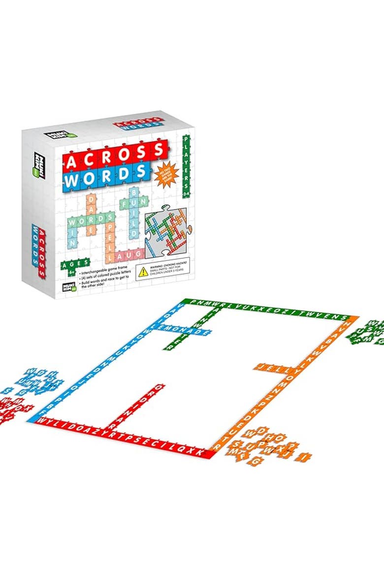 Across Words - Puzzle & Word Game In One! Interactive & Educational spelling Board Game For 2-4 Players Family Fun. Enhance STEM & Vocabulary Skills, Main, color, Across Words
