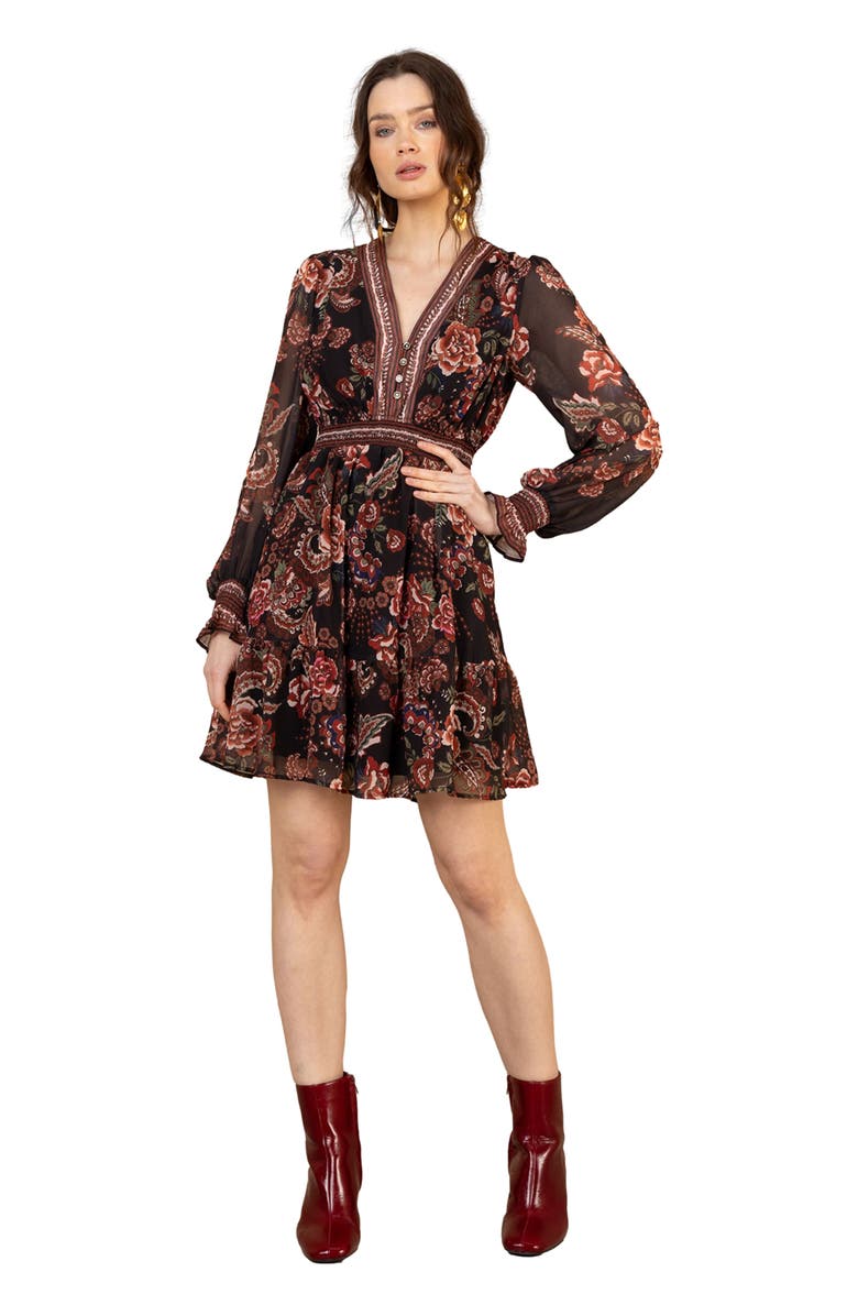 Hale Bob Paityn Chiffon Dress, Main, color,