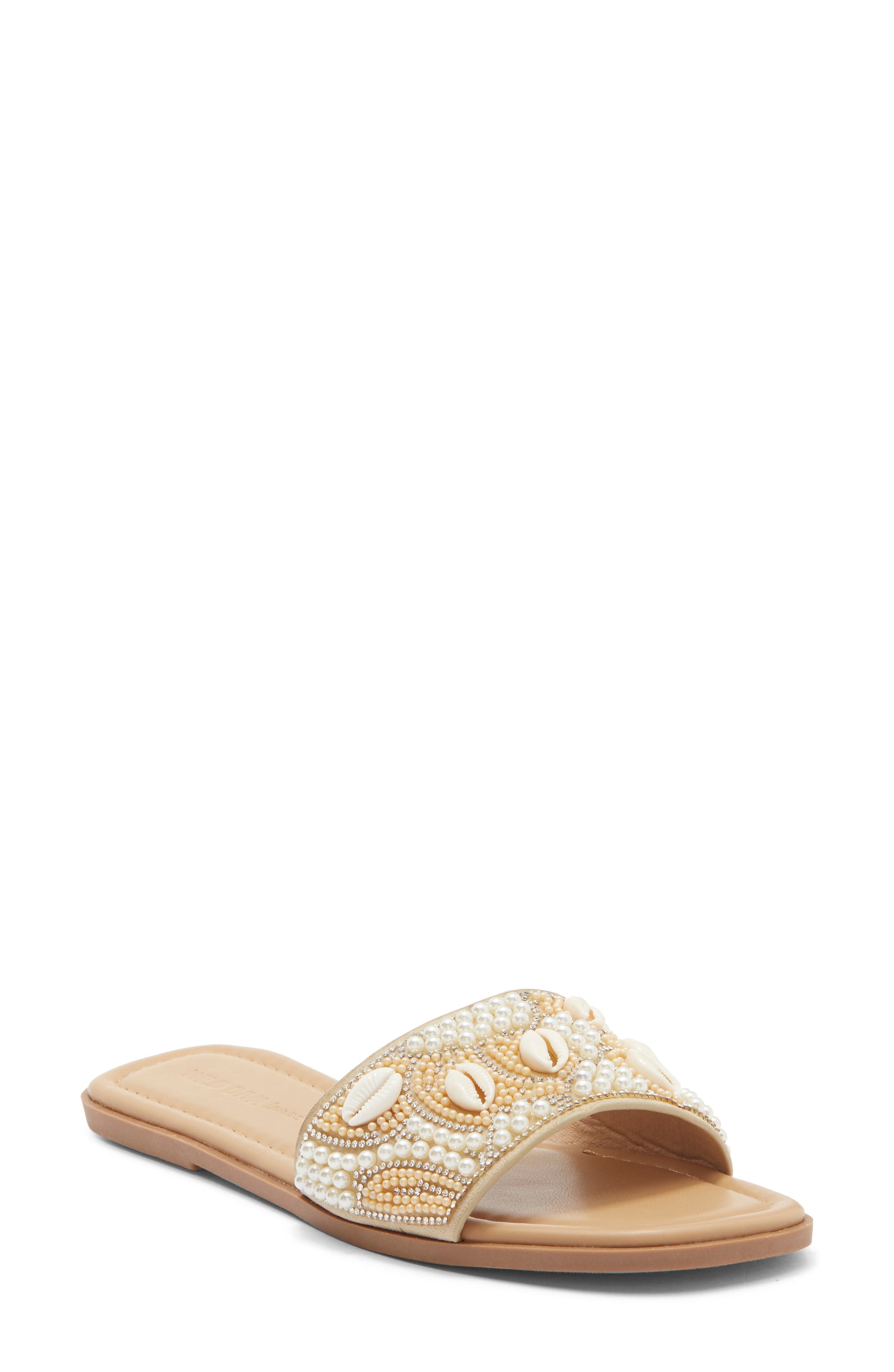 Rola Slide Sandal, Main, color, BEIGE