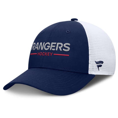 Men's Fanatics Navy/White New York Rangers Authentic Pro Rink Lockup Adjustable Trucker Hat