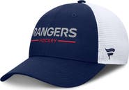 FANATICS Men's Fanatics Navy/White New York Rangers Authentic Pro Rink Lockup Adjustable Trucker Hat