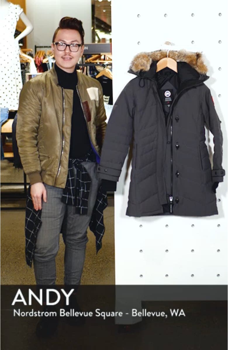 Lorette Fusion Fit Hooded Down Parka with Genuine Coyote Fur Trim, sales video thumbnail