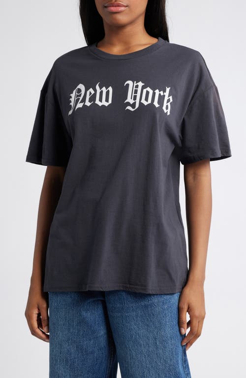 Vinyl Icons New York Graphic Boyfriend T-Shirt in Phantom 