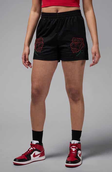 Jordan Rose Embroidered Cotton Shorts