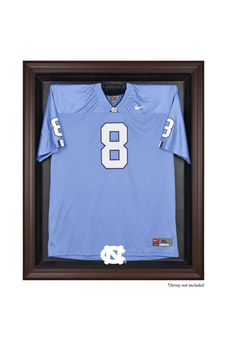 FANATICS AUTHENTIC North Carolina Tar Heels Brown Framed (2015-Present Logo) Jersey Display Case, Main, color,