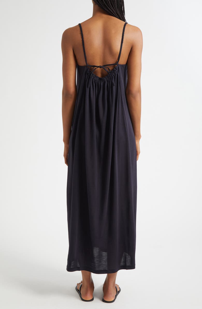COS Strappy Cotton Jersey Midi Dress, Alternate, color, Blue Dark