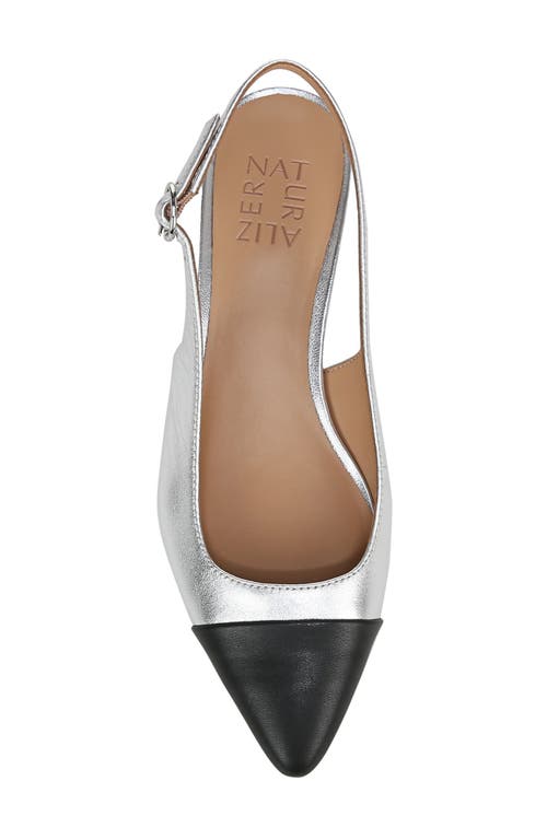 Naturalizer Banks Pointed Toe Slingback Pump In Silver