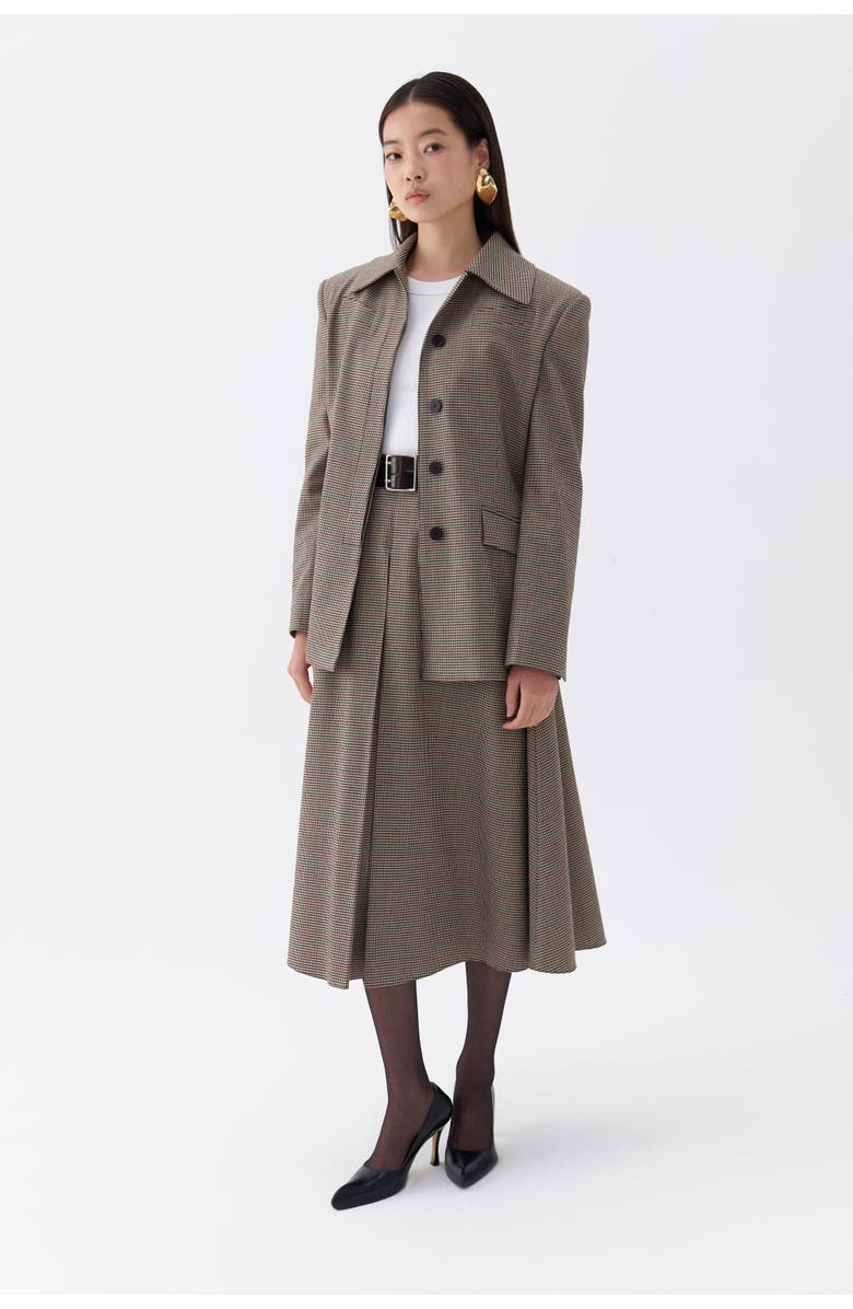 Nocturne Plaid Padded Shoulder Jacket, Alternate, color,