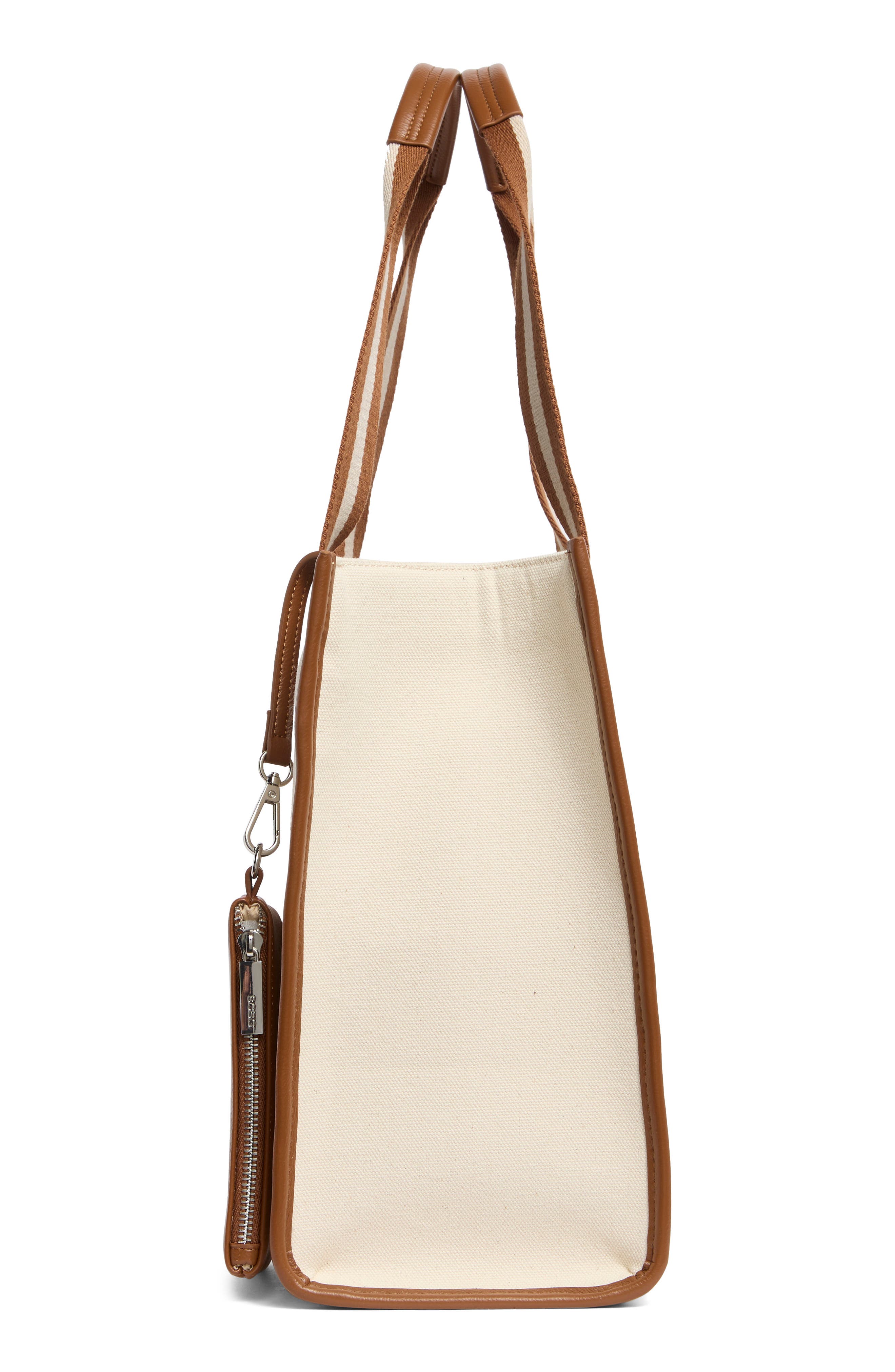 BCBG Contrast Pocket Canvas Tote Bag, Alternate, color, 